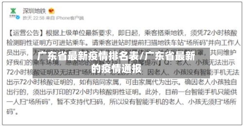 广东省最新疫情排名表/广东省最新的疫情通报-第1张图片